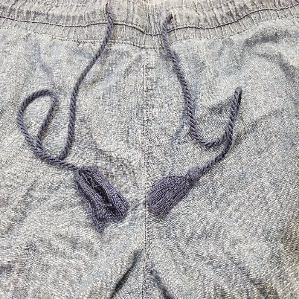 Time and Tru Chambray Jean Cutoff Fringe Shorts XL - Picture 12 of 13